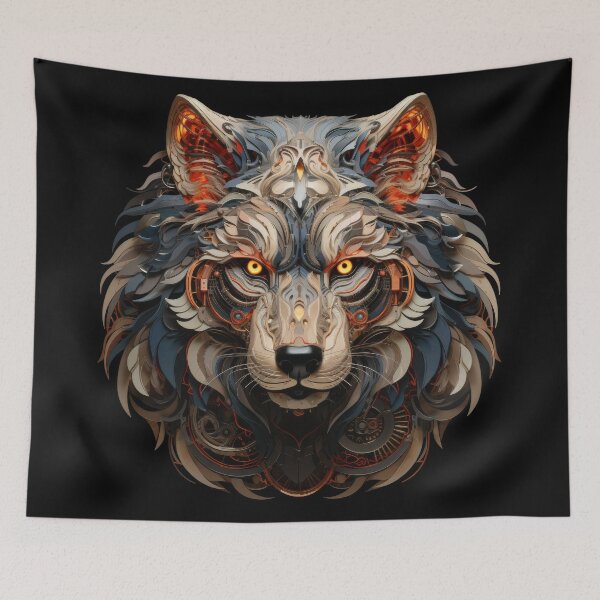 Item preview, Inferno Tech Wolf Head Design designed and sold by Daagath.
