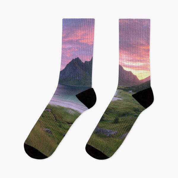 Item preview, Scenic sunset over coastal mountains designed and sold by anytka.