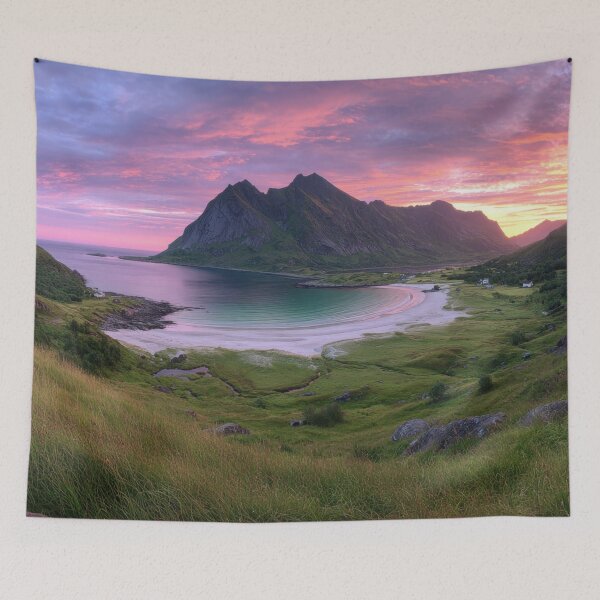 Item preview, Scenic sunset over coastal mountains designed and sold by anytka.