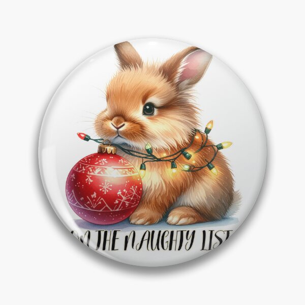 Item preview, Brown lionhead rabbit wrapped with Christmas lights, Christmas tree ornament, naughty list designed and sold by LiskoDesign.