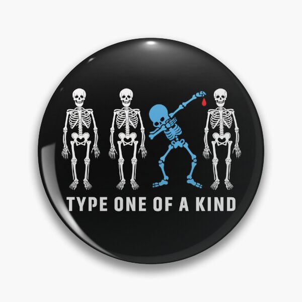 Item preview, Type One Of A Kind Type 1 Diabetes Awareness Skeleton T-Shirt designed and sold by ChockletBoy.