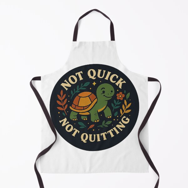 Item preview, Not Quick Not Quitting - Cute Motivational Turtle Design. Slow and Steady Positivity & Self-Growth Art designed and sold by GREEN6437.
