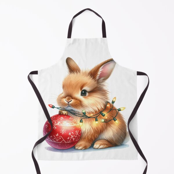 Item preview, Brown lionhead rabbit wrapped with Christmas lights, Christmas tree ball designed and sold by LiskoDesign.