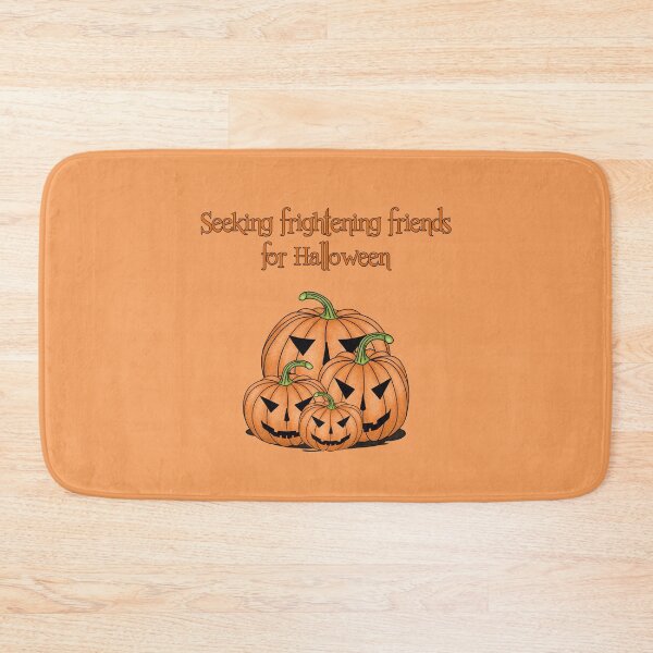 Item preview, Scary pumpkins for Halloween with the inscription "Seeking frightening friends for Halloween" designed and sold by Cherevan.