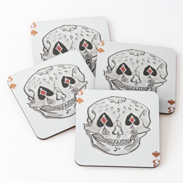 Item preview, Skull of Cards – The Three of Spades designed and sold by Ateliê dos Naipes .