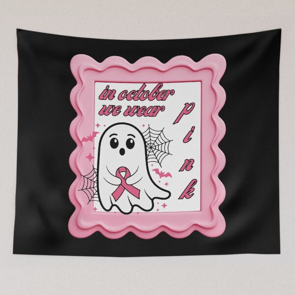 Item preview, In October We Wear Pink Nurse Ghost Halloween designed and sold by MENart Design.