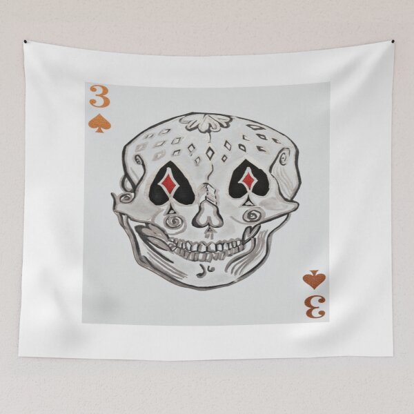 Item preview, Skull of Cards – The Three of Spades designed and sold by Ateliê dos Naipes .