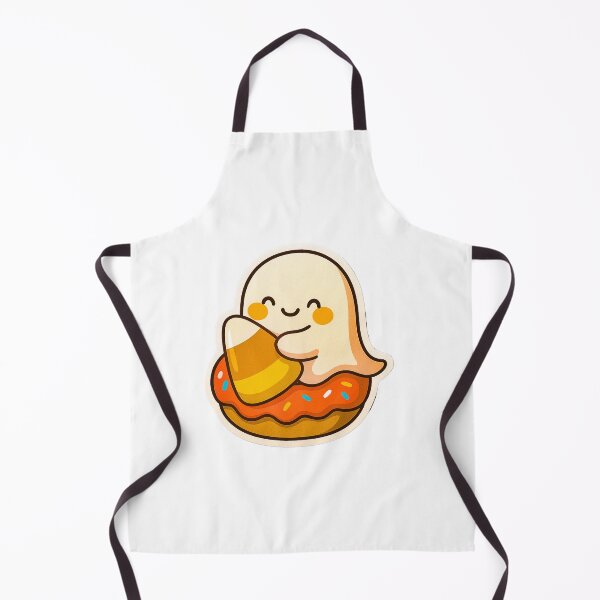 Item preview, Chubby Ghost Hugging Candy Corn – Kawaii Halloween Sticker designed and sold by jutharat456.