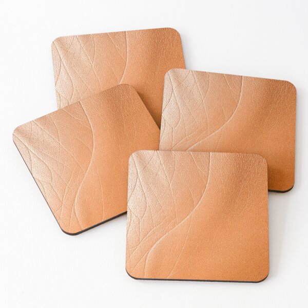 Item preview, Textured Faux Leather Surface – Warm Tan Brown Close-Up Pattern designed and sold by SurfaceCraft Studio.