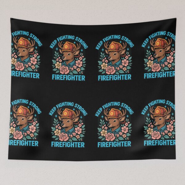 Item preview, Keep Fighting Strong Firefighter Deer – Motivational Firefighter Art designed and sold by ClinicalHubs.
