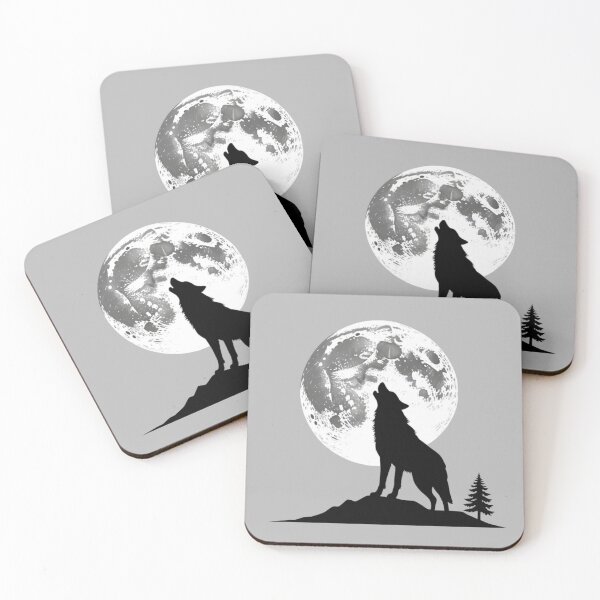 Item preview, Howling Wolf Under the Moon designed and sold by All About DigiCraft by Fedelina.