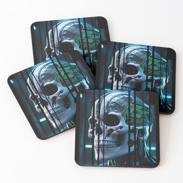 Item preview, Cybernetic skull with data streams 8 designed and sold by Neon G.