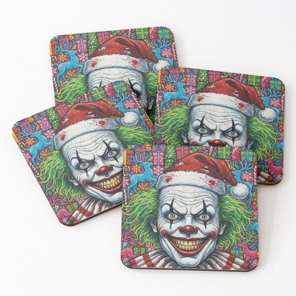 Item preview, Clowning Around Christmas – Creepy Ugly Sweater Horror Art designed and sold by Art's Diner.