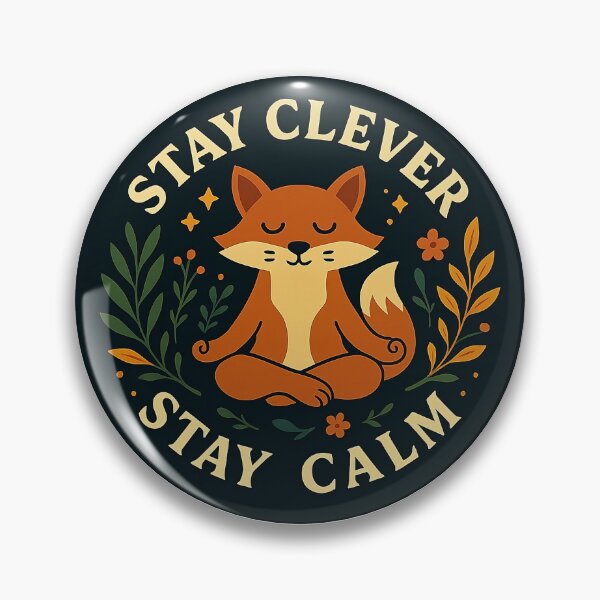Item preview, Stay Clever Stay Calm – Mindful Fox Art for Wisdom & Inner Peace designed and sold by GREEN6437.
