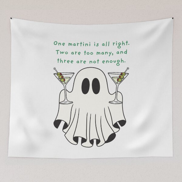 Item preview, Martini Lovers Ghost Halloween designed and sold by otyliadesign.