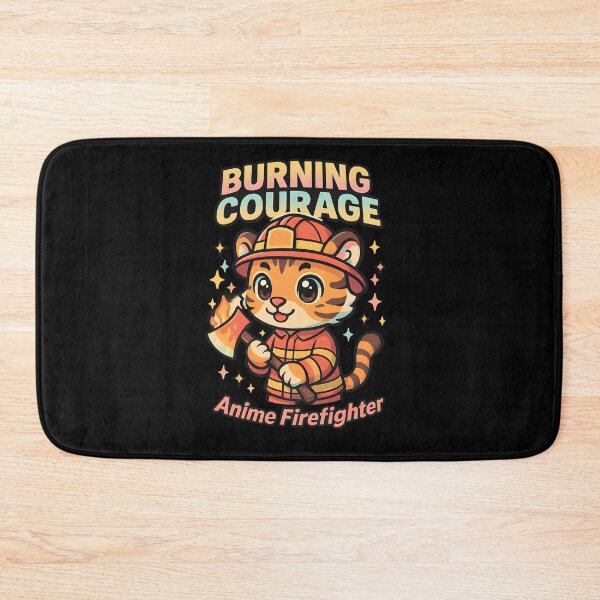 Item preview, Burning Courage Anime Firefighter Tiger – Cute Firefighter Gift designed and sold by ClinicalHubs.