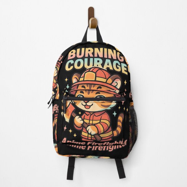 Item preview, Burning Courage Anime Firefighter Tiger – Cute Firefighter Gift designed and sold by ClinicalHubs.