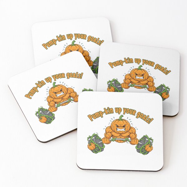 Item preview, Motivational Pumpkin T-Shirt - Pump-Kin Up Your Goals Fitness Pun Sticker designed and sold by GeniePixel.
