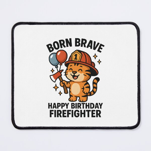Item preview, Born Brave Firefighter Tiger – Happy Birthday Firefighter Gift designed and sold by ClinicalHubs.