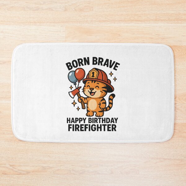 Item preview, Born Brave Firefighter Tiger – Happy Birthday Firefighter Gift designed and sold by ClinicalHubs.