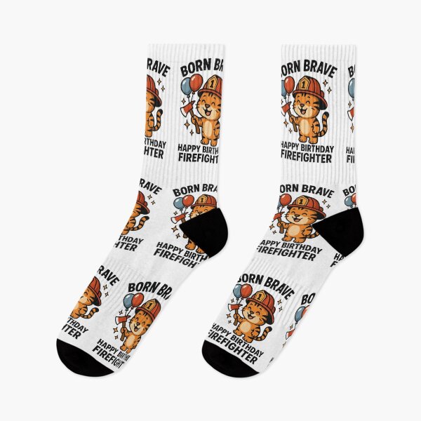 Item preview, Born Brave Firefighter Tiger – Happy Birthday Firefighter Gift designed and sold by ClinicalHubs.