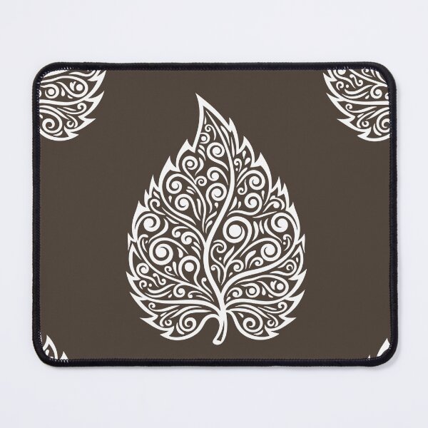 Item preview, Ornate White Leaf Seamless Pattern On Taupe designed and sold by HolmeProud.