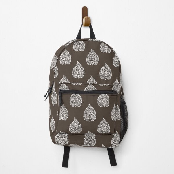 Item preview, Ornate White Leaf Seamless Pattern On Taupe designed and sold by HolmeProud.