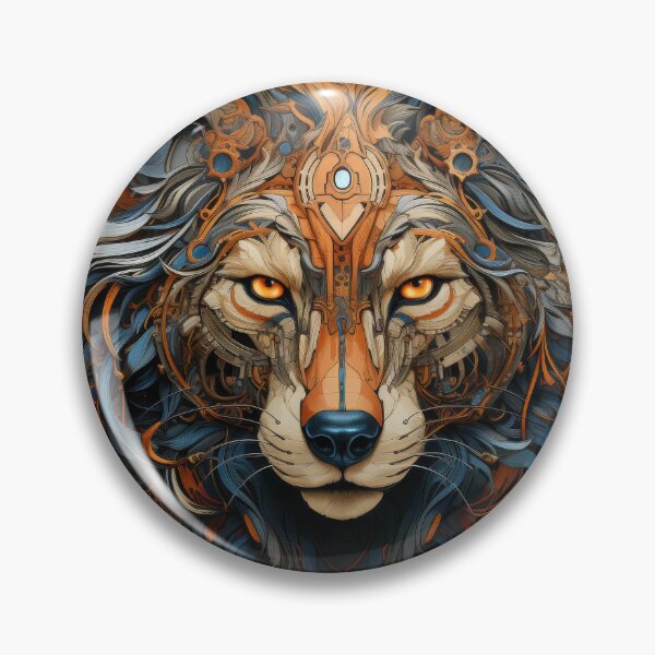 Item preview, Cyber Mech Wolf with Fiery Circuitry designed and sold by Daagath.
