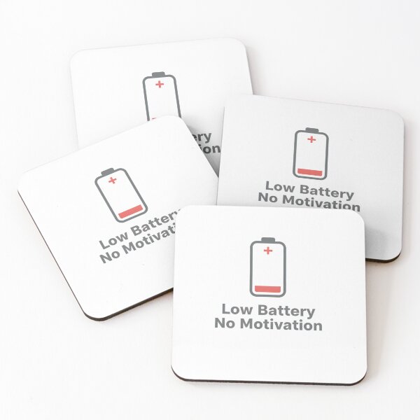 Item preview,  Low Battery No Motivation – Funny Lazy Mood Shirt designed and sold by MofazStyle.