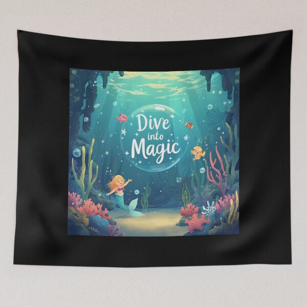 Item preview, Whimsical Mermaid Fantasy Underwater World designed and sold by ChicTrendz.