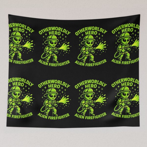 Item preview, Otherworldly Hero Alien Firefighter – Funny Sci-Fi Fireman Shirt designed and sold by ClinicalHubs.