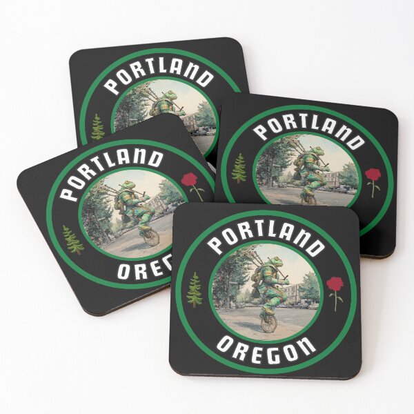 Item preview, Portland Oregon Unicycle Frog  designed and sold by MojaveTradePost.