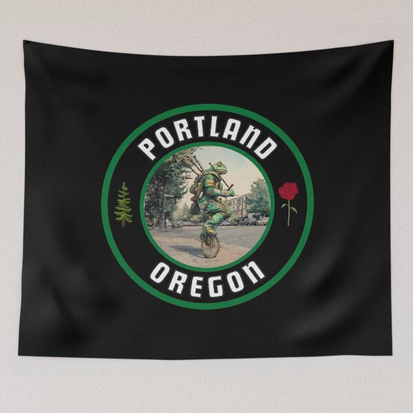 Item preview, Portland Oregon Unicycle Frog  designed and sold by MojaveTradePost.