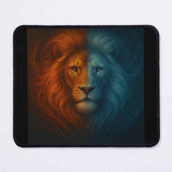 Item preview, Ember and Ice: The Elemental Lion designed and sold by GeoWild Designs.