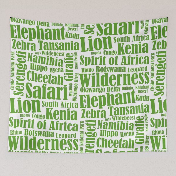 Item preview, Africa continent adventure wilderness elephant lion designed and sold by Helen-Storm.