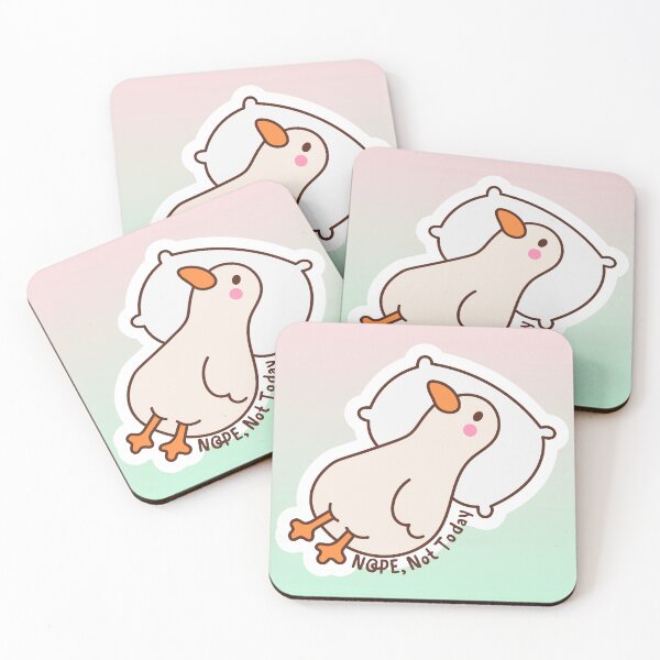 Item preview, Lazy Goose Nope Not Today Funny Sleeping Sticker designed and sold by Kimagure13.