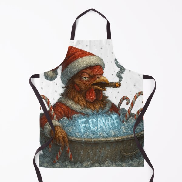 Item preview, F-CAW-F Santa Ice Bath Rooster – Funny Cold Christmas Design designed and sold by TrendTribeTP.