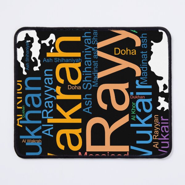 Item preview, Qatar City Names Word Art designed and sold by TheIconSmith.