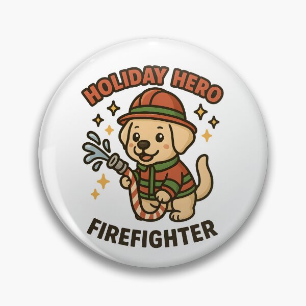 Item preview, Holiday Hero Firefighter Dog – Cute Fireman Christmas Gift designed and sold by ClinicalHubs.