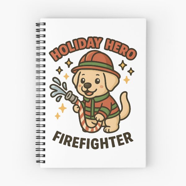 Item preview, Holiday Hero Firefighter Dog – Cute Fireman Christmas Gift designed and sold by ClinicalHubs.