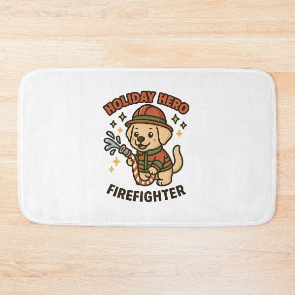 Item preview, Holiday Hero Firefighter Dog – Cute Fireman Christmas Gift designed and sold by ClinicalHubs.