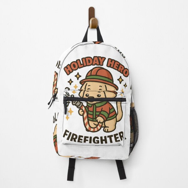Item preview, Holiday Hero Firefighter Dog – Cute Fireman Christmas Gift designed and sold by ClinicalHubs.