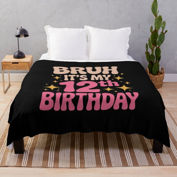 Item preview, Bruh It's My 12th Birthday 12 Year Old 12yr Cute Groovy Pink  designed and sold by THagBlue.