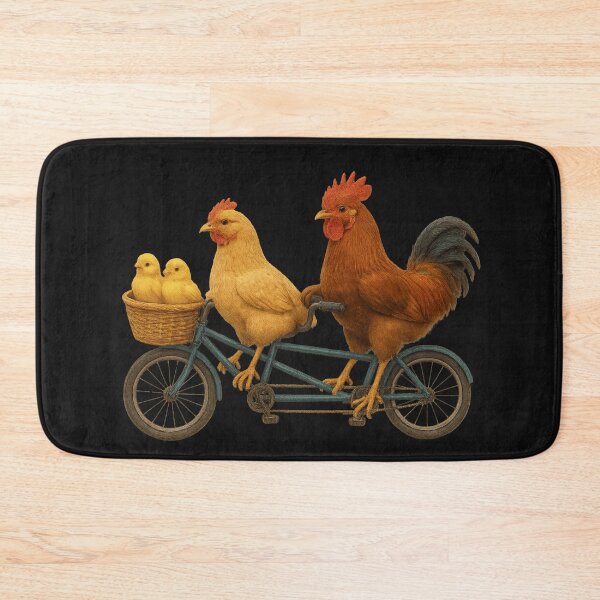 Item preview, Funny Chicken Family Riding Two Seater Bicycle designed and sold by DeansDesigns44.