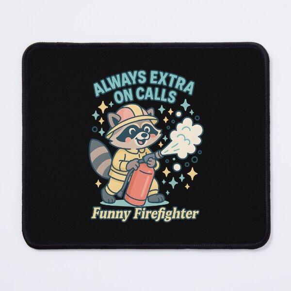 Item preview, Always Extra on Calls – Funny Firefighter Raccoon Design designed and sold by ClinicalHubs.