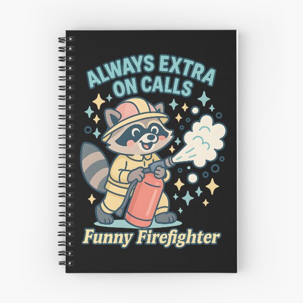Item preview, Always Extra on Calls – Funny Firefighter Raccoon Design designed and sold by ClinicalHubs.