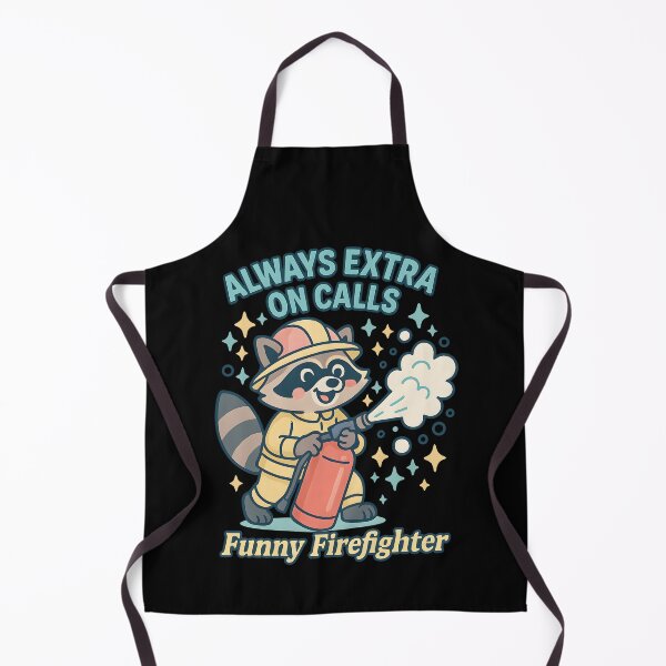 Item preview, Always Extra on Calls – Funny Firefighter Raccoon Design designed and sold by ClinicalHubs.