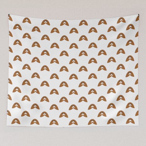 Item preview, Adorable kawaii light brown moustache pattern designed and sold by BlushyPrint.