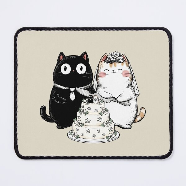 Item preview, Cat Wedding Ceremony, Vintage Design Style designed and sold by OrenjiArtShop.