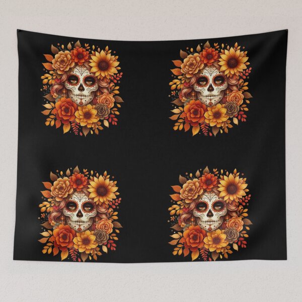 Item preview, Autumn Calavera: Sugar Skull in Hues of Fire designed and sold by Dominik1994.